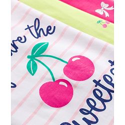 Babyhug 100% Cotton Knit Half Sleeves T-Shirts With Cherry Print Pack of 3 - Multicolor