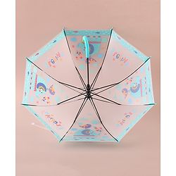 Babyhug Free Size Umbrella with Elephant Print - Blue