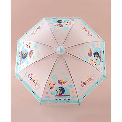 Babyhug Free Size Umbrella with Elephant Print - Blue