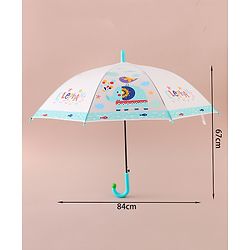 Babyhug Free Size Umbrella with Elephant Print - Blue