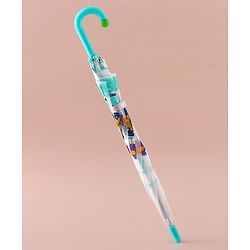 Babyhug Free Size Umbrella with Elephant Print - Blue