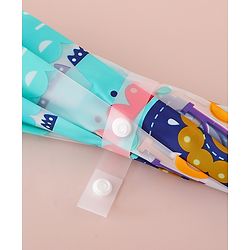 Babyhug Free Size Umbrella with Elephant Print - Blue