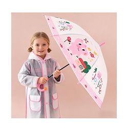Babyhug Free Size Umbrella with Jobbo Print - Pink
