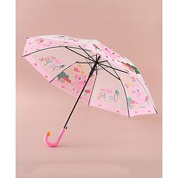 Babyhug Free Size Umbrella with Jobbo Print - Pink