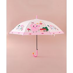 Babyhug Free Size Umbrella with Jobbo Print - Pink
