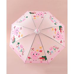 Babyhug Free Size Umbrella with Jobbo Print - Pink
