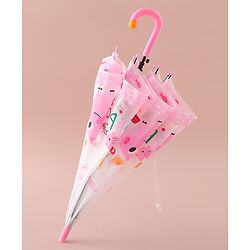 Babyhug Free Size Umbrella with Jobbo Print - Pink