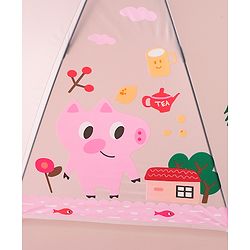 Babyhug Free Size Umbrella with Jobbo Print - Pink