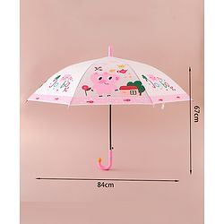 Babyhug Free Size Umbrella with Jobbo Print - Pink
