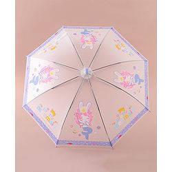 Babyhug Free Size Umbrella with Mermaid Print - Purple
