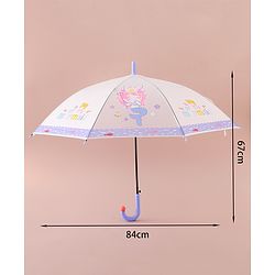 Babyhug Free Size Umbrella with Mermaid Print - Purple