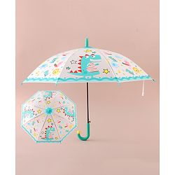 Babyhug Free Size Umbrella with Dinosaur Print - Blue