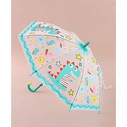 Babyhug Free Size Umbrella with Dinosaur Print - Blue