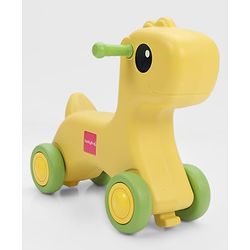 Babyhug 3 in 1 Pony Rocker Combo - Manual Push on Ride On - Yellow & Green| Toy for 1 to 3 Year Kids| Balancing Board| Easy Assemble Indoor & Outdoor Play| BIS Certified| Activity Gifting Option