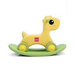 Babyhug 3 in 1 Pony Rocker Combo - Manual Push on Ride On - Yellow & Green| Toy for 1 to 3 Year Kids| Balancing Board| Easy Assemble Indoor & Outdoor Play| BIS Certified| Activity Gifting Option