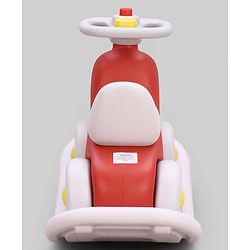 Babyhug 3 in 1 Car Rocker Combo - Push on Ride On - Red & Purple| Toy for 1-3 Years Kid| Balancing Board| Easy Assembly| Indoor & Outdoor Play| BIS Certified| Activity Gifting| Chu-chu Horn