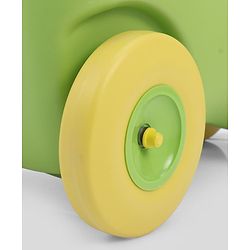 Babyhug Humpty Dumpty Manul Push Ride-On - Yellow & Green| Toy for 1 to 3 Year Kids| Foot-to-Floor Operation| Indoor & Outdoor Play| BIS Certified| Activity Gifting Option
