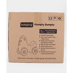Babyhug Humpty Dumpty Manul Push Ride-On - Yellow & Green| Toy for 1 to 3 Year Kids| Foot-to-Floor Operation| Indoor & Outdoor Play| BIS Certified| Activity Gifting Option