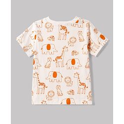 Babyhug 100% Cotton Knit T-Shirts with Graphics Multi Color 6-9 Months Pack of 3