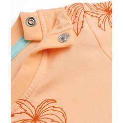Babyhug Cotton Knit Half Sleeves Striped T-Shirts with Coconut Tree Print Pack of 3 - Multicolor
