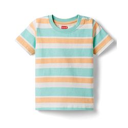 Babyhug Cotton Knit Half Sleeves Striped T-Shirts with Coconut Tree Print Pack of 3 - Multicolor