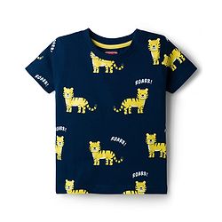 Babyhug Cotton Knit T-Shirts with Graphics Pack of 3 Multi Color 6-9 Months