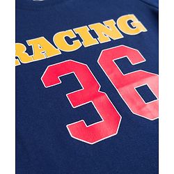 Babyhug Cotton Knit Half Sleeves T-Shirt With Racing Print - Multicolor