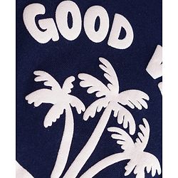 Babyhug Cotton Knit Half Sleeves T-Shirts with Stripes & Good Vibes Graphics Pack of 3 - Multicolor