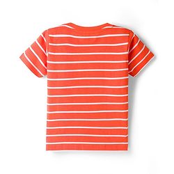 Babyhug Cotton Knit Half Sleeves T-Shirts with Stripes & Good Vibes Graphics Pack of 3 - Multicolor