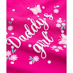 Babyhug Cotton Knit Frill Sleeves Polka Dot Printed Nighty - Purple