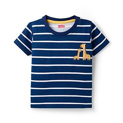 Babyhug Cotton Knit Half Sleeves T-Shirts With Animal Print Pack of 3 - Multicolor