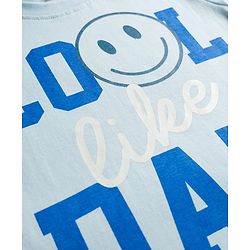 Babyhug Cotton Knit Half Sleeves T-Shirt With Cool Dad Print - Multicolor