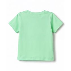 Babyhug 100% Cotton Knit T-Shirts Half Sleeves with Graphics Light/Sky Blue 6-9 Months Pack of 3