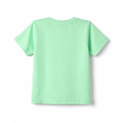 Babyhug 100% Cotton Knit T-Shirts Half Sleeves with Graphics Light/Sky Blue 6-9 Months Pack of 3