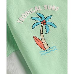 Babyhug 100% Cotton Knit T-Shirts Half Sleeves with Graphics Light/Sky Blue 6-9 Months Pack of 3