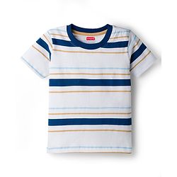 Babyhug Cotton Knit Half Sleeves Round Neck Graphic & Striped T-Shirts Pack of 3 Multi Color 6-9 Months