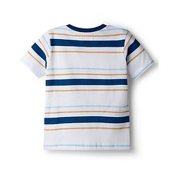Babyhug Cotton Knit Half Sleeves Round Neck Graphic & Striped T-Shirts Pack of 3 Multi Color 6-9 Months