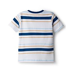 Babyhug Cotton Knit Half Sleeves Round Neck Graphic & Striped T-Shirts Pack of 3 Multi Color 6-9 Months