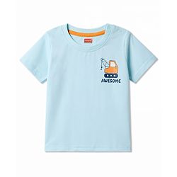 Babyhug 100% Cotton Knit T-Shirts Half Sleeves with Graphics Multi Color 6-9 Months Pack of 5