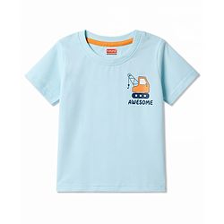 Babyhug 100% Cotton Knit T-Shirts Half Sleeves with Graphics Multi Color 6-9 Months Pack of 5