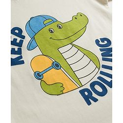 Babyhug Cotton Knit Half Sleeves T-Shirts With Dino Print Pack of 3 - Multicolor