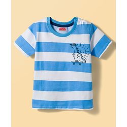 Babyhug Cotton Knit Half Sleeves T-Shirts With Dino Print Pack of 3 - Multicolor