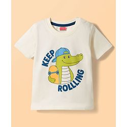 Babyhug Cotton Knit Half Sleeves T-Shirts With Dino Print Pack of 3 - Multicolor