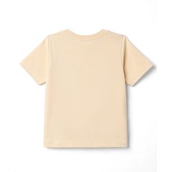 Babyhug 100% Cotton Knit Half Sleeves T-Shirts With Dino Graphic - Cream