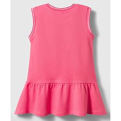Babyhug Cotton Knit Frocks with Inner Tee Sweet Adorable Cute Graphic Pink 9-12 Months