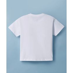 Babyhug Marvel Single Jersey Knit Half Sleeves T-Shirt with Spiderman Graphic - White