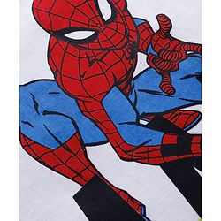 Babyhug Marvel Single Jersey Knit Half Sleeves T-Shirt with Spiderman Graphic - White