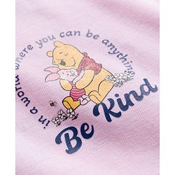 Babyhug Disney 100% Cotton Knit Half Sleeves T-Shirt With Front & Back Winnie the Pooh Graphic - Pink