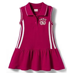 Babyhug Cotton Knit One Piece Dress Sleeveless Polo Neck Purple 9-12 Months