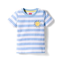 Babyhug Cotton knit Half Sleeves Striped & Printed T-Shirts Pack of 3 - Multicolor